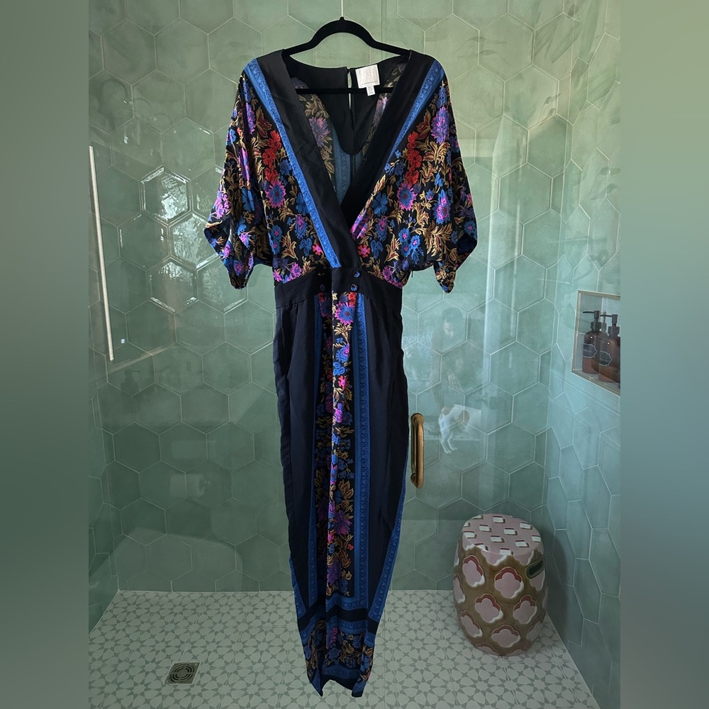 Anthropologie jumpsuit with floral details